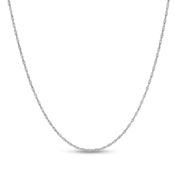 2.0mm Diamond-Cut Singapore Chain Necklace in Solid Sterling Silver - 16"