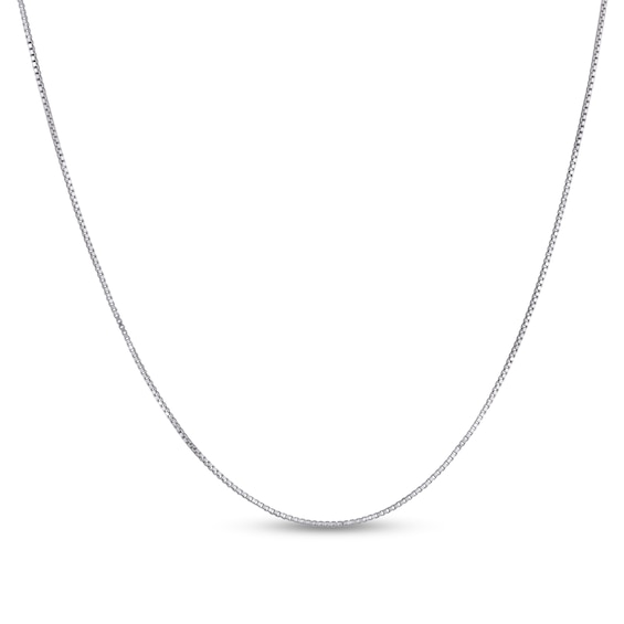 1.0mm Diamond-Cut Box Chain Necklace in Solid Sterling Silver - 18"