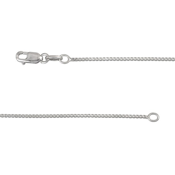 1.0mm Diamond-Cut Box Chain Necklace in Solid Sterling Silver - 18"