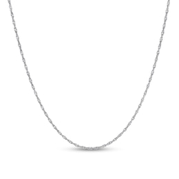 2.0mm Diamond-Cut Singapore Chain Necklace in Solid Sterling Silver - 20"