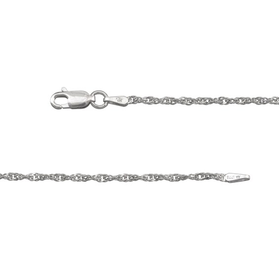 2.0mm Diamond-Cut Singapore Chain Necklace in Solid Sterling Silver - 20"