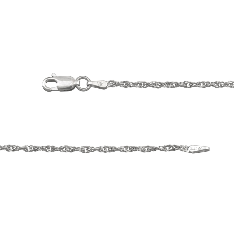 Main Image 2 of 2.0mm Diamond-Cut Singapore Chain Necklace in Solid Sterling Silver - 20"