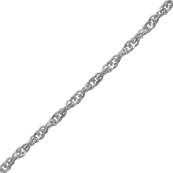 2.0mm Diamond-Cut Singapore Chain Necklace in Solid Sterling Silver - 20"