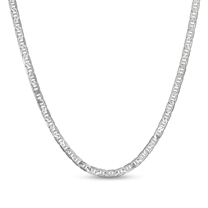 Main Image 1 of 4.8mm Diamond-Cut Mariner Chain Necklace in Solid Sterling Silver - 24"