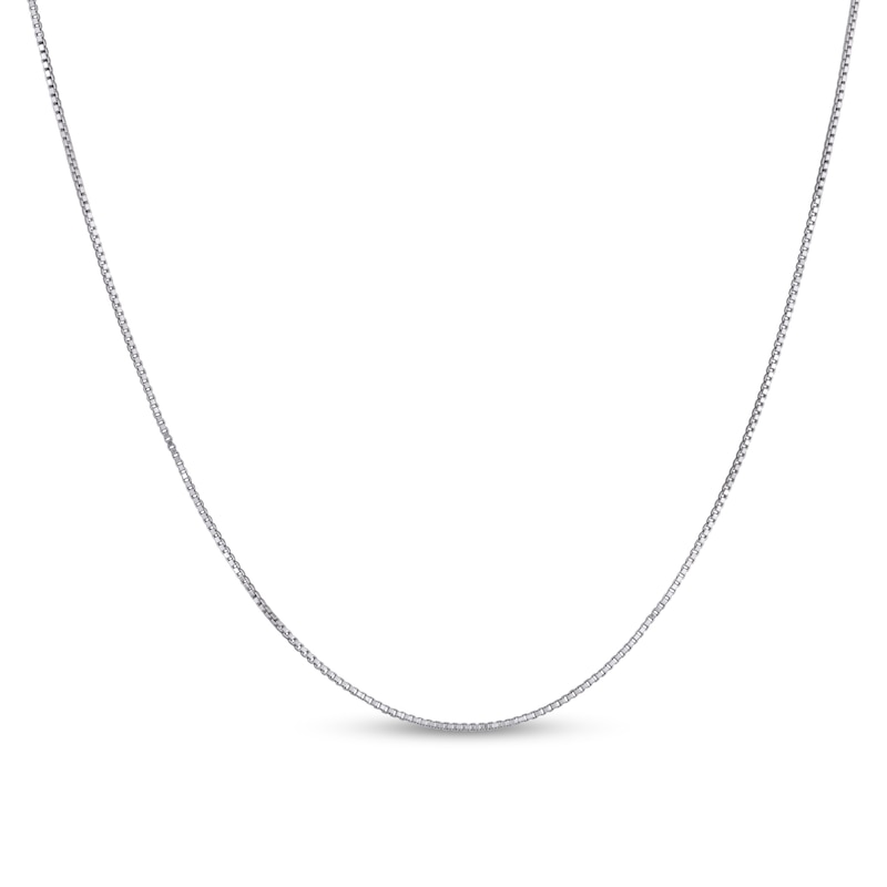 Main Image 1 of 1.0mm Diamond-Cut Box Chain Necklace in Solid Sterling Silver - 16"