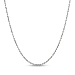 2.5mm Rope Chain Necklace in Solid Sterling Silver - 22"
