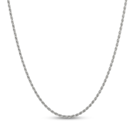 2.5mm Rope Chain Necklace in Solid Sterling Silver