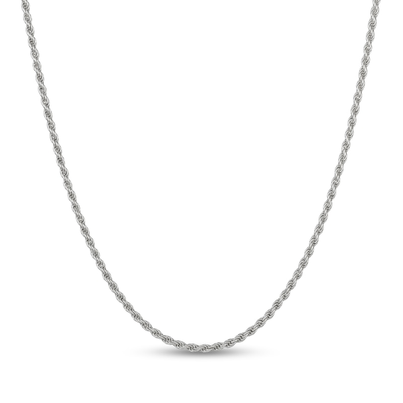 Main Image 1 of 2.5mm Rope Chain Necklace in Solid Sterling Silver - 22"