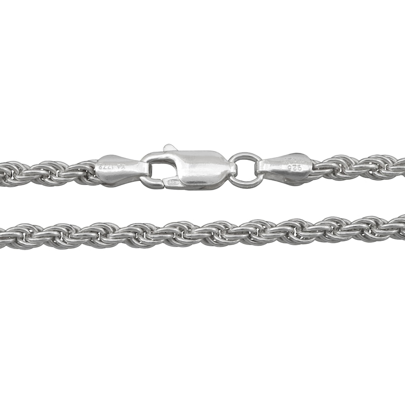 Main Image 2 of 2.5mm Rope Chain Necklace in Solid Sterling Silver - 22"