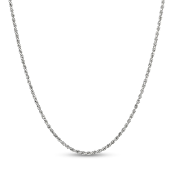 2.5mm Rope Chain Necklace in Solid Sterling Silver