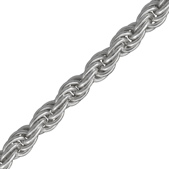 2.5mm Rope Chain Necklace in Solid Sterling Silver