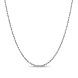 2.5mm Rope Chain Necklace in Solid Sterling Silver - 20"