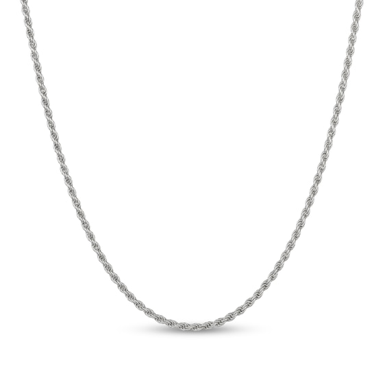 2.5mm Rope Chain Necklace in Solid Sterling Silver - 20"