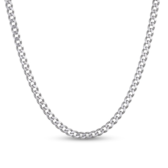5.3mm Diamond-Cut Curb Chain Necklace in Solid Sterling Silver - 20"