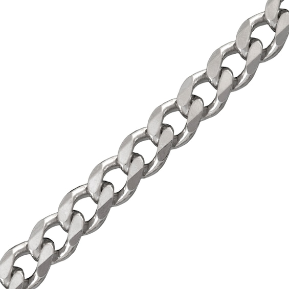 5.3mm Diamond-Cut Curb Chain Necklace in Solid Sterling Silver - 20"