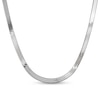 Thumbnail Image 0 of 5.4mm Diamond-Cut Herringbone Chain Necklace in Solid Sterling Silver - 18"