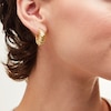 Thumbnail Image 2 of Graduated Groove Hoop Earrings in Hollow 14K Gold