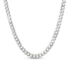 Thumbnail Image 1 of 5.9mm Diamond-Cut Flat Curb Chain Necklace in Solid Sterling Silver - 20"