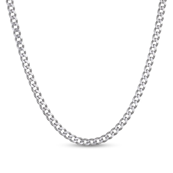 5.3mm Diamond-Cut Curb Chain Necklace in Solid Sterling Silver - 24"