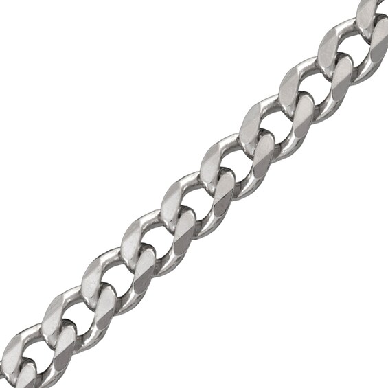 5.3mm Diamond-Cut Curb Chain Necklace in Solid Sterling Silver - 24"