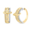 Thumbnail Image 0 of 1/2 CT. T.W. Certified Lab-Created Diamond Buckle Hoop Earrings in Sterling Silver and 10K Gold Plate (I/SI2)