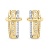 Thumbnail Image 1 of 1/2 CT. T.W. Certified Lab-Created Diamond Buckle Hoop Earrings in Sterling Silver and 10K Gold Plate (I/SI2)