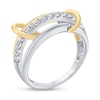 Thumbnail Image 2 of 1/3 CT. T.W. Certified Lab-Grown Diamond Ring-Around Ring in Sterling Silver and 10K Gold Plate (I/SI2)