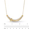 Thumbnail Image 3 of 1/2 CT. T.W. Certified Lab-Grown Diamond Buckle Curved Bar Necklace in Sterling Silver and 10K Gold Plate (I/SI2)