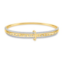 1/2 CT. T.W. Certified Lab-Created Diamond Buckle Bracelet in Sterling Silver and 10K Gold Plate (I/SI2)