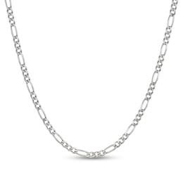 5.6mm Diamond-Cut Figaro Chain Necklace in Solid Sterling Silver - 20"