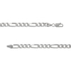 Thumbnail Image 2 of 6.5mm Diamond-Cut Figaro Chain Necklace in Solid Sterling Silver - 24"