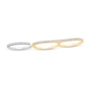 Thumbnail Image 2 of 3/4 CT. T.W. Certified Lab-Grown Diamond Three-Finger Ring in Sterling Silver and 10K Gold Plate (I/SI2)