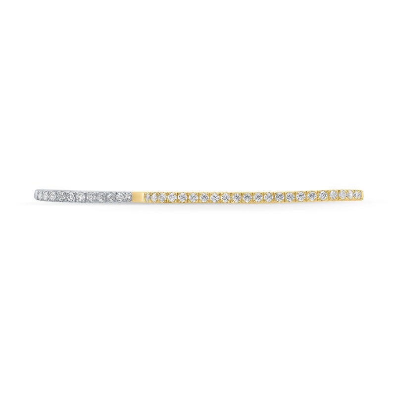 Main Image 3 of 3/4 CT. T.W. Certified Lab-Grown Diamond Three-Finger Ring in Sterling Silver and 10K Gold Plate (I/SI2)