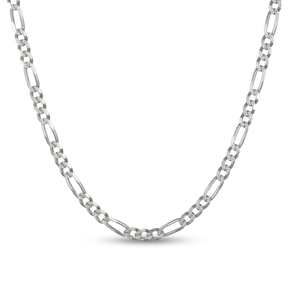 6.5mm Diamond-Cut Figaro Chain Necklace in Solid Sterling Silver - 20"