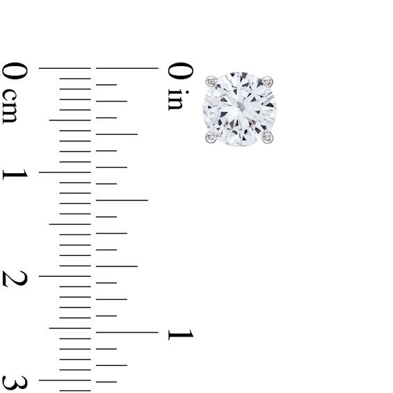 7.0mm Freshwater Cultured Pearl, White Lab-Created Sapphire Solitaire and Ball Stud Earrings Set in Sterling Silver
