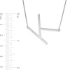 Thumbnail Image 2 of Sideways Uppercase Block Initial Necklace in Sterling Silver (1 Initial)