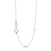 Thumbnail Image 2 of 7.0mm Button Cultured Freshwater Pearl and 1/10 CT. T.W. Diamond Infinity Pendant in 10K White Gold