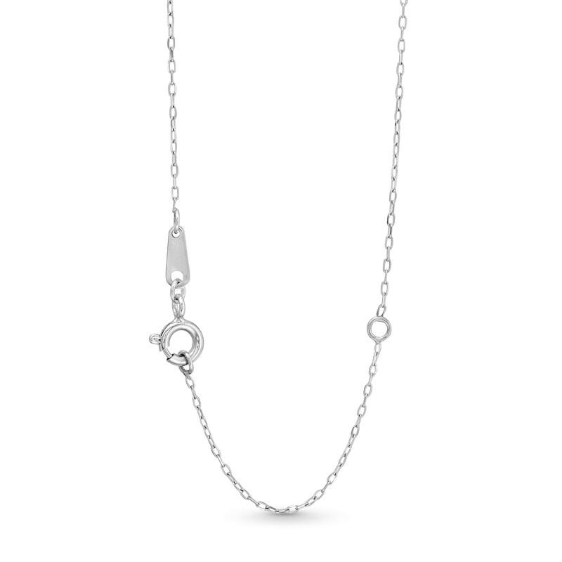 Main Image 3 of 7.0mm Button Freshwater Cultured Pearl and 1/10 CT. T.W. Diamond Infinity Pendant in 10K White Gold