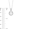 Thumbnail Image 3 of 7.0mm Button Cultured Freshwater Pearl and 1/10 CT. T.W. Diamond Infinity Pendant in 10K White Gold