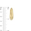 Thumbnail Image 3 of Graduating Triangle Hoop Earrings in Sculpted Hollow 14K Gold
