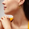 Thumbnail Image 2 of Twist Chain Link Hoop Earrings in Sculpted Hollow 14K Gold