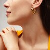 Thumbnail Image 1 of Twist Chain Link Hoop Earrings in Sculpted Hollow 14K Gold