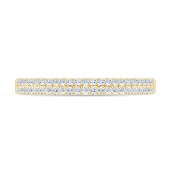 1/10 CT. T.w. Diamond Double Row Stackable Anniversary Band in 10K Gold