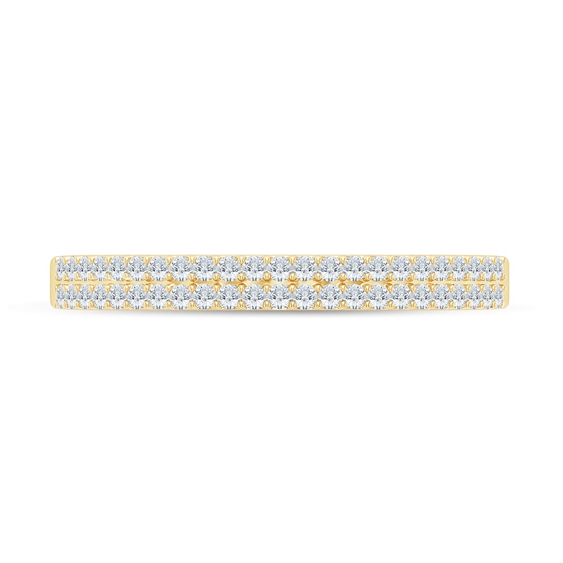 Main Image 3 of 1/10 CT. T.W. Diamond Double Row Stackable Anniversary Band in 10K Gold
