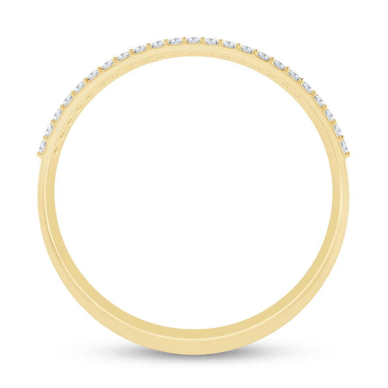 Main Image 4 of 1/10 CT. T.W. Diamond Double Row Stackable Anniversary Band in 10K Gold