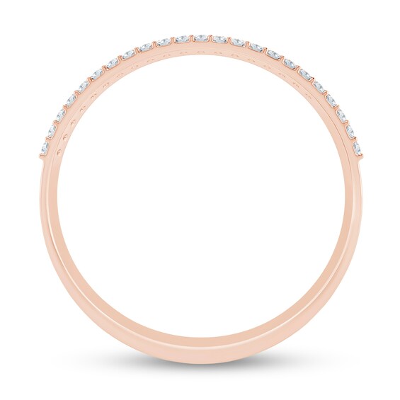 1/10 CT. T.w. Diamond Double Row Stackable Anniversary Band in 10K Rose Gold