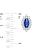 Thumbnail Image 6 of Marquise-Cut Blue and White Lab-Created Sapphire Frame Pendant, Ring and Stud Earrings Set in Sterling Silver - Size 7