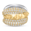 Thumbnail Image 3 of 1-1/2 CT. T.W. Lab-Grown Diamond Multi-Row Ring in Sterling Silver and 10K Gold Plate (I/SI2)