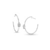 Thumbnail Image 0 of 1/4 CT. T.W. Diamond Pear-Shaped Composite J-Hoop Earrings in 10K White Gold