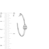 Thumbnail Image 3 of 1/4 CT. T.W. Diamond Pear-Shaped Composite J-Hoop Earrings in 10K White Gold